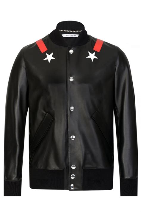 givenchy star leather bomber jacket|Givenchy puffer jacket.